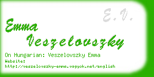 emma veszelovszky business card